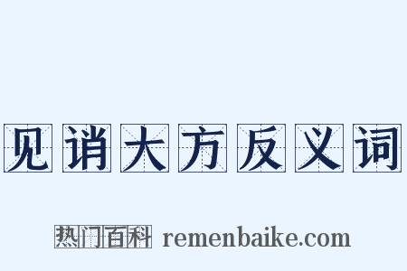 见诮大方反义词是什么意思的图片